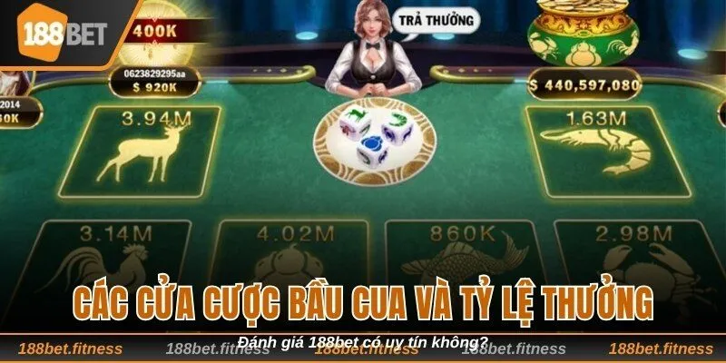 Các cửa cược Bầu Cua và tỷ lệ thưởng