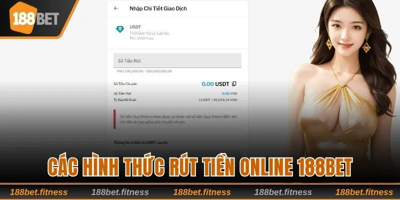 Khái quát về các hình thức rút tiền online 188bet
