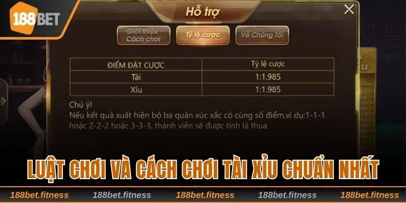 Luật chơi và cách chơi Tài Xỉu chuẩn nhất