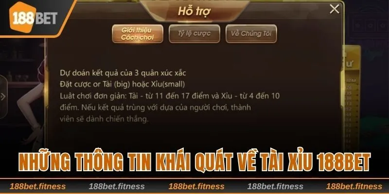 Những thông tin khái quát nhất về Tài Xỉu 188bet