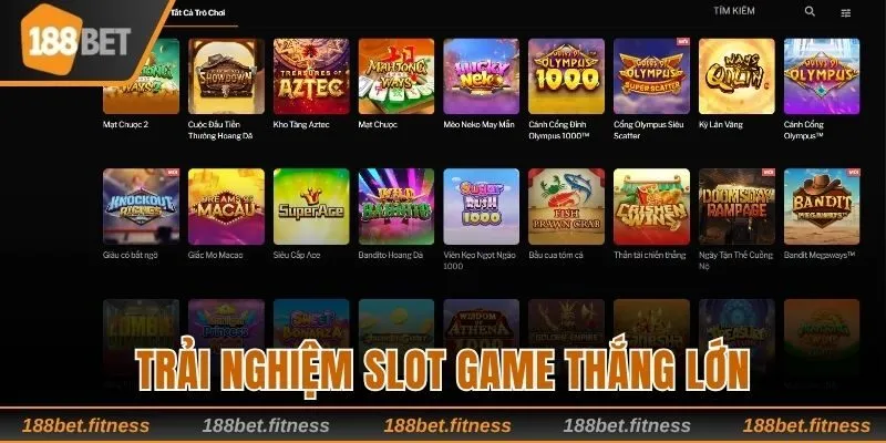 Trải nghiệm slot game vui nhộn thắng lớn